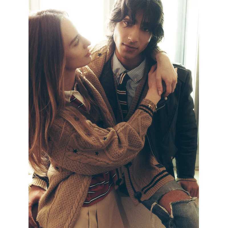 Autumn New Knit Cardigan Women Knitwear Sweater Coat Long Sleeve Vneck Female Knitted TopsT251101