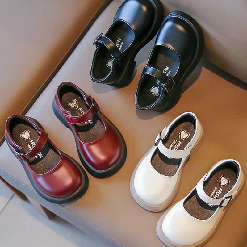 New Kid Sandals Summer Fashion Simple Leather Shoe Retro Anti Slip Soft Princess Shoes Mary Jane Lightweight Elegant Girl ShoesT251101