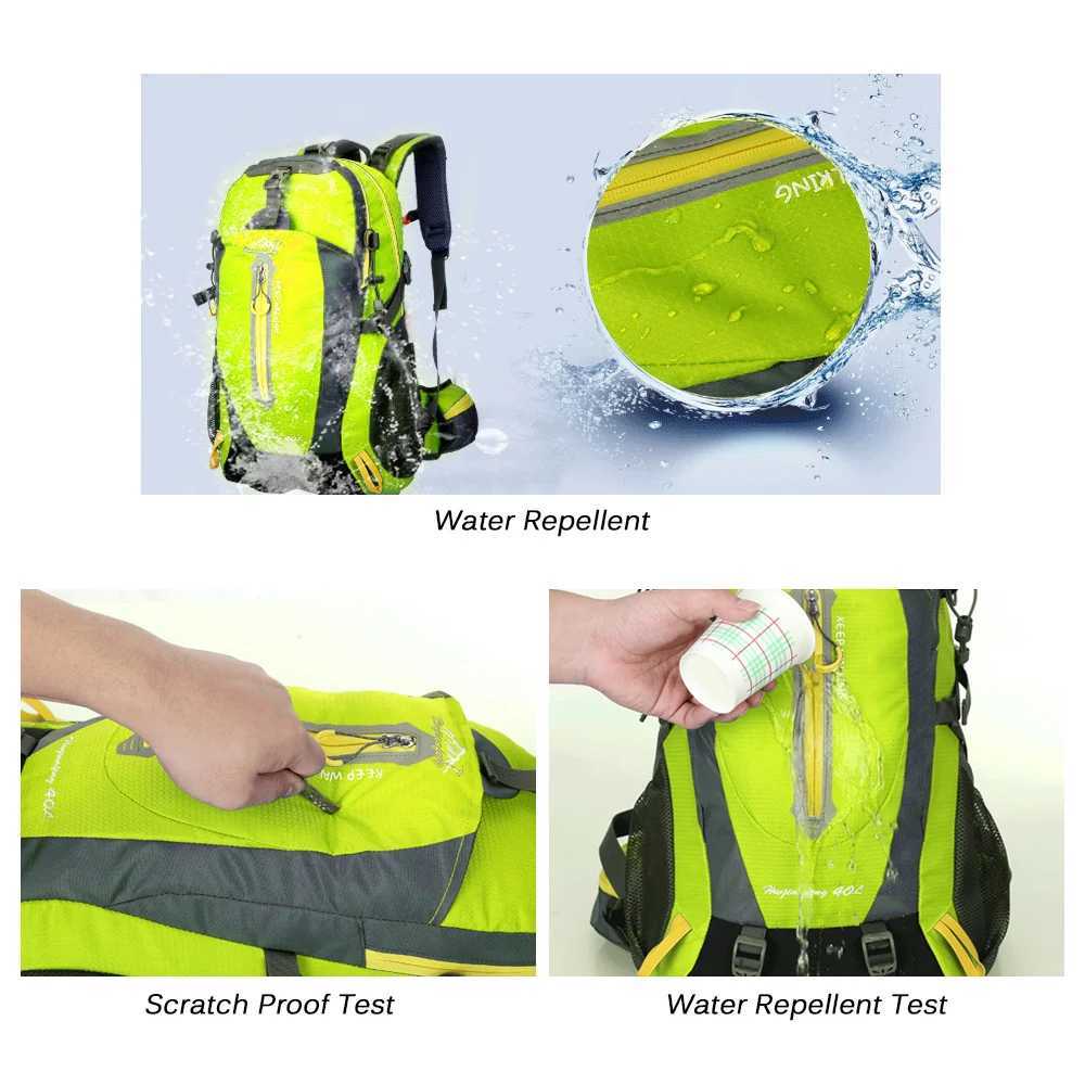 40L Water Resistant Travel Backpack Camp Hike Laptop Daypack Trekking Climb Back Bags For Men WomenC250407