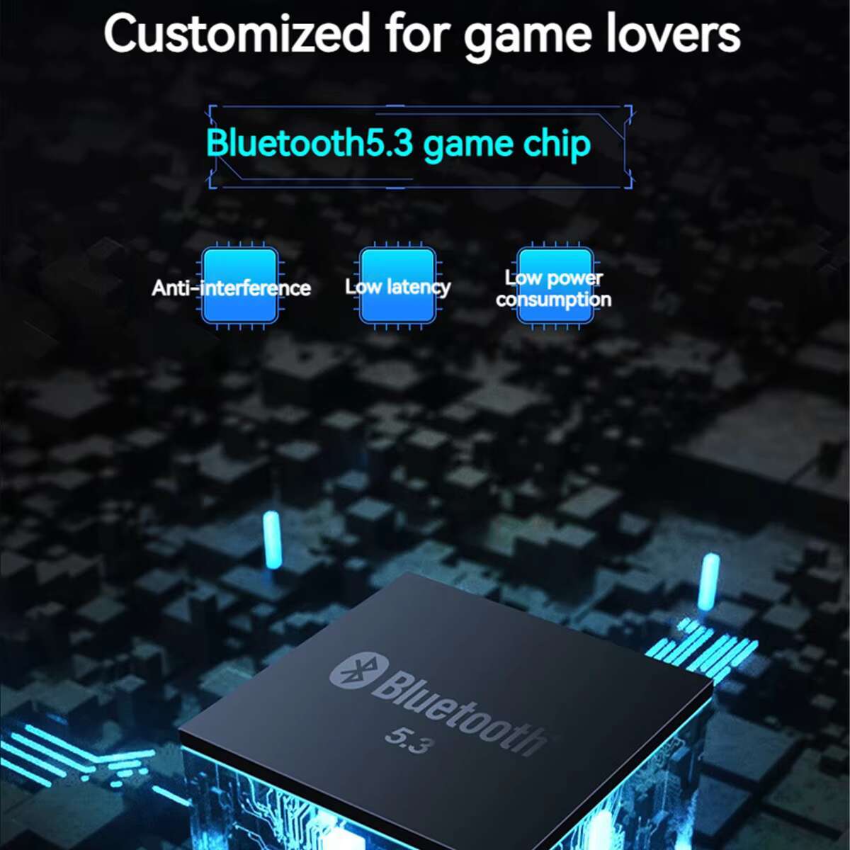 New nical Armour BT5.3 Wireless Gaming TWS Earphone Headphones With Game Music Dual Mode and LCD Light X37