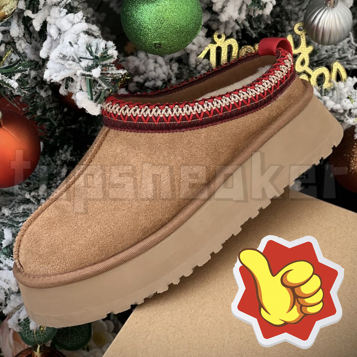 Womens Tazz Tasman Slippers PeakMod Clogs slides Platform Boots Designer Winter Sheepskin Boot Fur Slipper Ladies Classic Ultra Mini Suede Wool Ankle Snow Booties