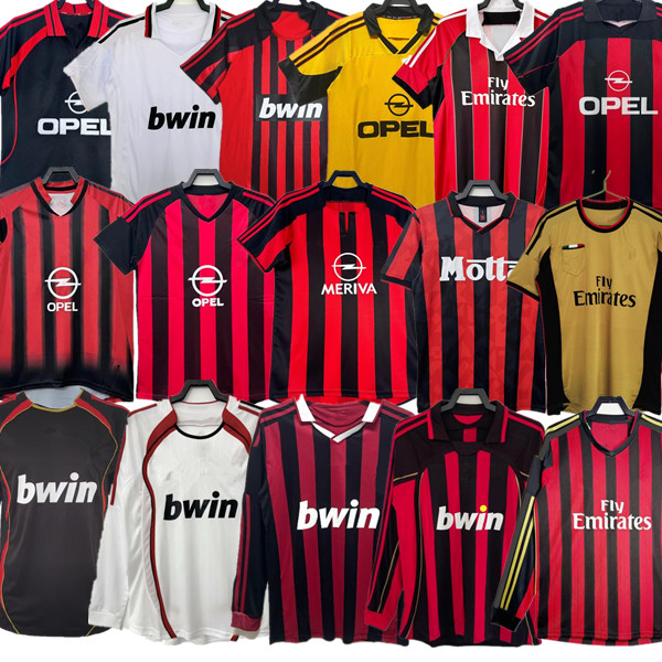 2006 2007 AC Retro soccer jerseys kit 0002 04 05 09 10 11 13 14 17 18 19 90 94 96 98 99 KAKA Long MILAN IBRAHIMOVIC WEAH football shirts Football jersey Top mens Soccer shirt