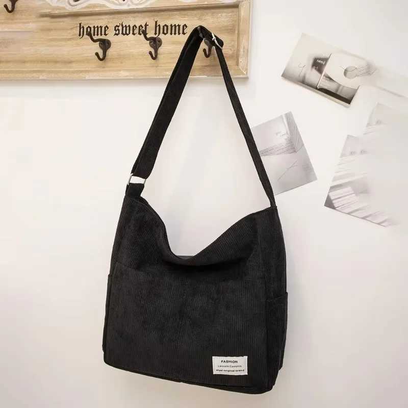 JIOMAY White Corduroy Shoulder Bag for Women 2025 Adjustable Strap Large Capacity Handbag Leisure Shopping Bag Crossbody BagW251101