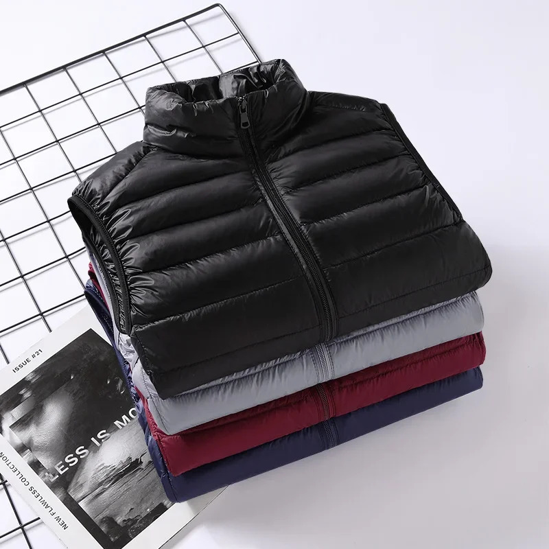90 Gilet In Piumino D'anatra Bianco Uomo Sport Tempo Libero…