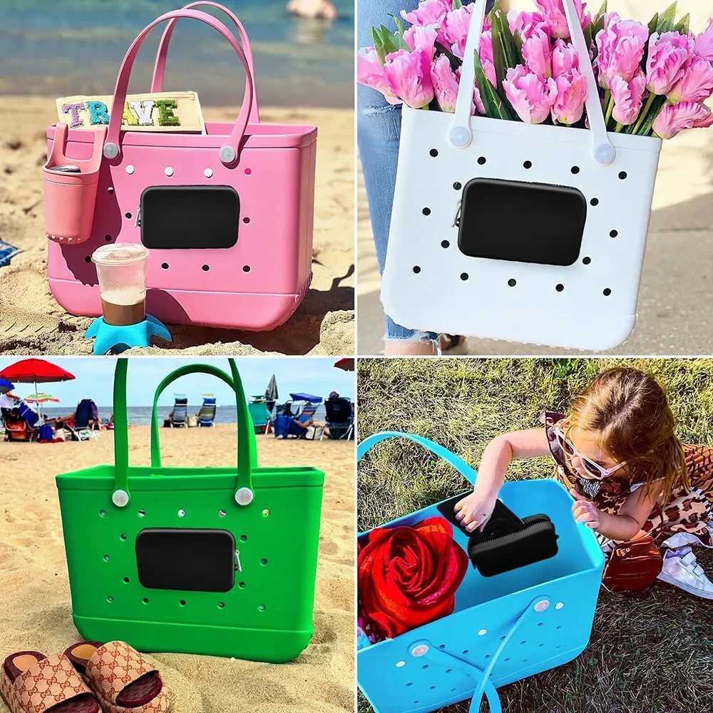 1 Pcs Silicone Change Bag Phone Holder For Beach Bogg Bag Soft Silicone Insert Wallet Charm For Bogg Bags Accessories AttachmentC250401