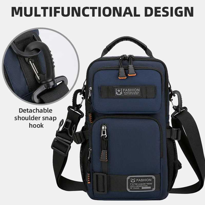 Mens Multifunctional Chest Bag Lightweight Simple Multipockets Shoulder Bags Outdoor Sports Hiking Cycling Crossbody bagW251101