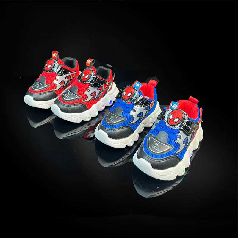 Disney 2025 New Arrival Children Casual Shoes Fashion Cartoon Spiderman Boys Sneakers Kids Outdoor Shoes Sport Shoes for 16Y H251101
