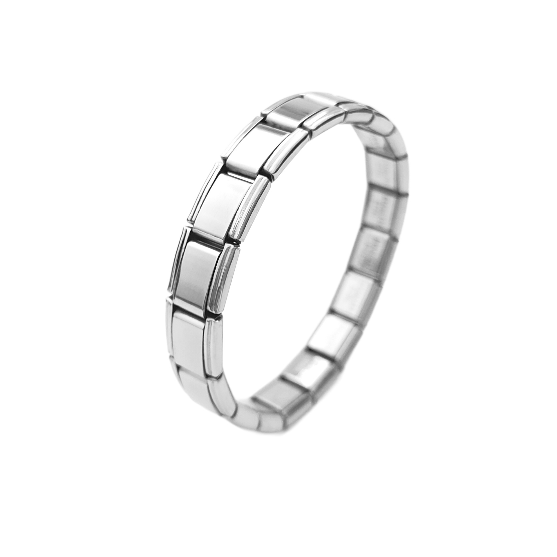 Fashionable 9mm Width Italian Elastic Charms Bracelet for Women - Durable Stainless Steel Design by Hapiship