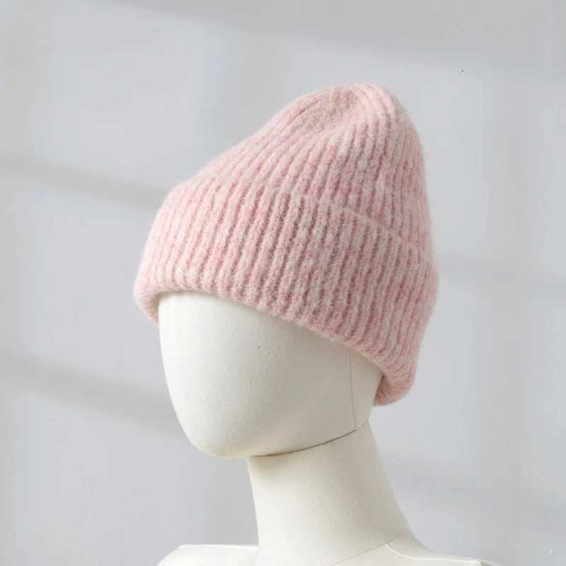 2025 Wool Warm Winter Hat for Woman Big Head Soft Beanies Female Thick Knitted Cashmere Hat Unisex Skiing Ski Outdoor CapXJ251101