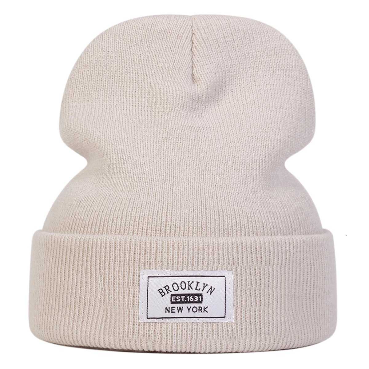 Unisex BROOKLYN EST1631 NEW YORK Sewing Label Beanies Hats Autumn and Winter Warm Knitted Hat Hip Hop Boy Girls CapsXJ251101