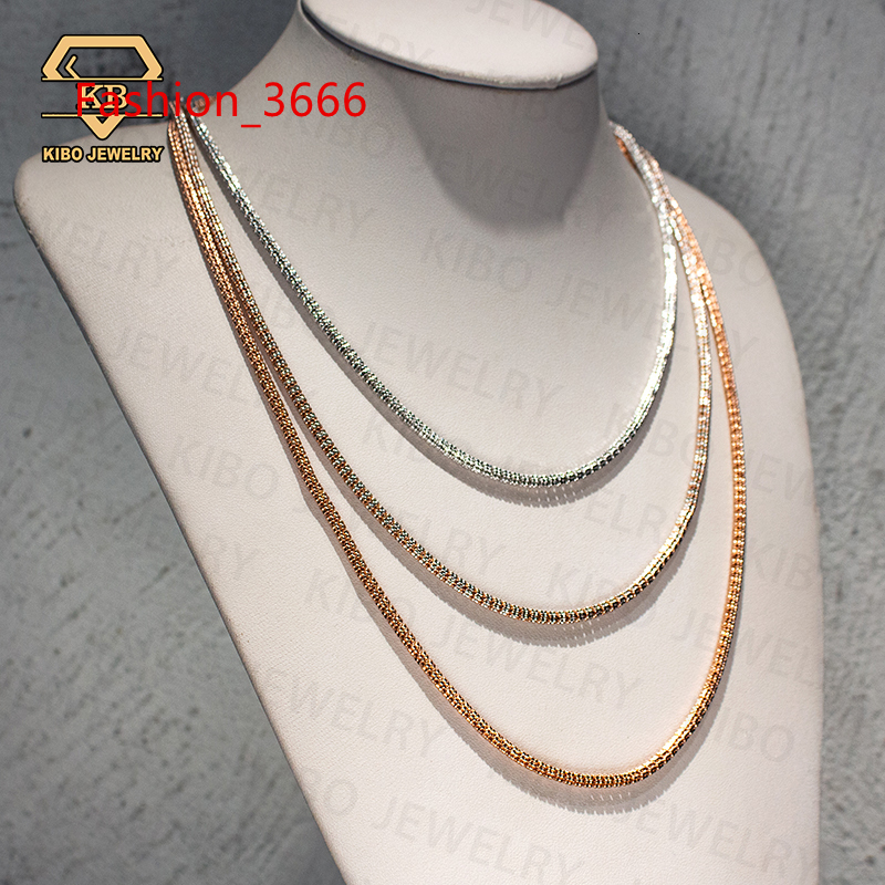 Moon Ice Chain Shiny Iced Out Silver 925 18K Gold Plated Wholesale S925 Fashion Necklaces Chains for Mens Bracelet Jewelry
