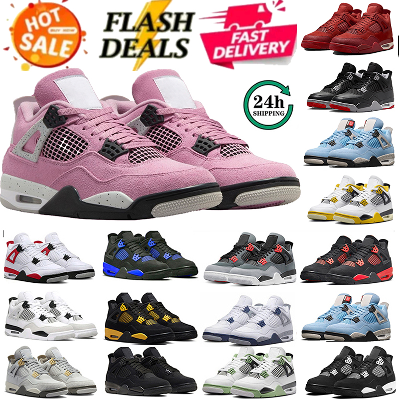 Mens 4 Basketball Shoes High 4s sneakers brick by brick bred reimagined Orchid Moments Red Vivid sulfur Women Sneaker designer shoe Men outdoor Sport Trainers