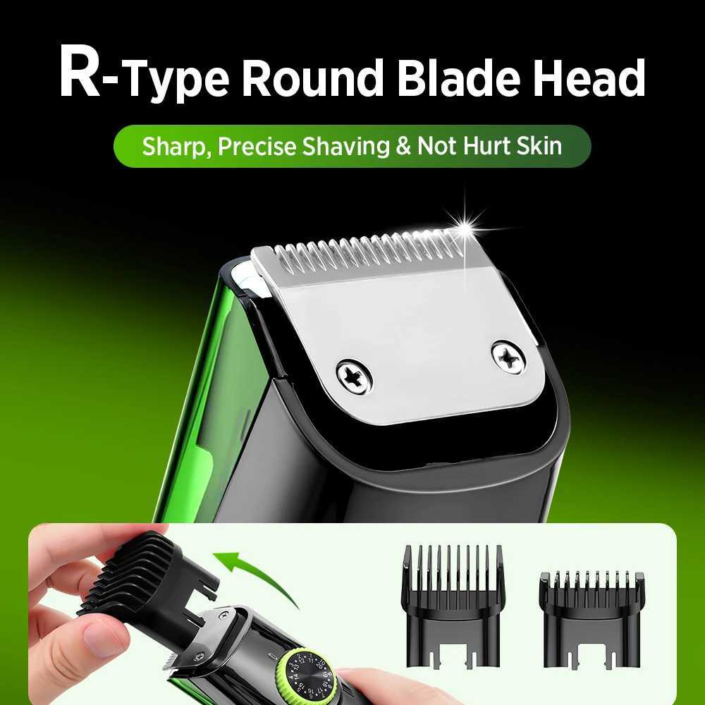 Beard Trimmer for Men Vacuum Mustache Trimmer IPX7 Waterproof Electric Beard Cutting Kit Builtin Vacuum for SideburnsStubble C251101