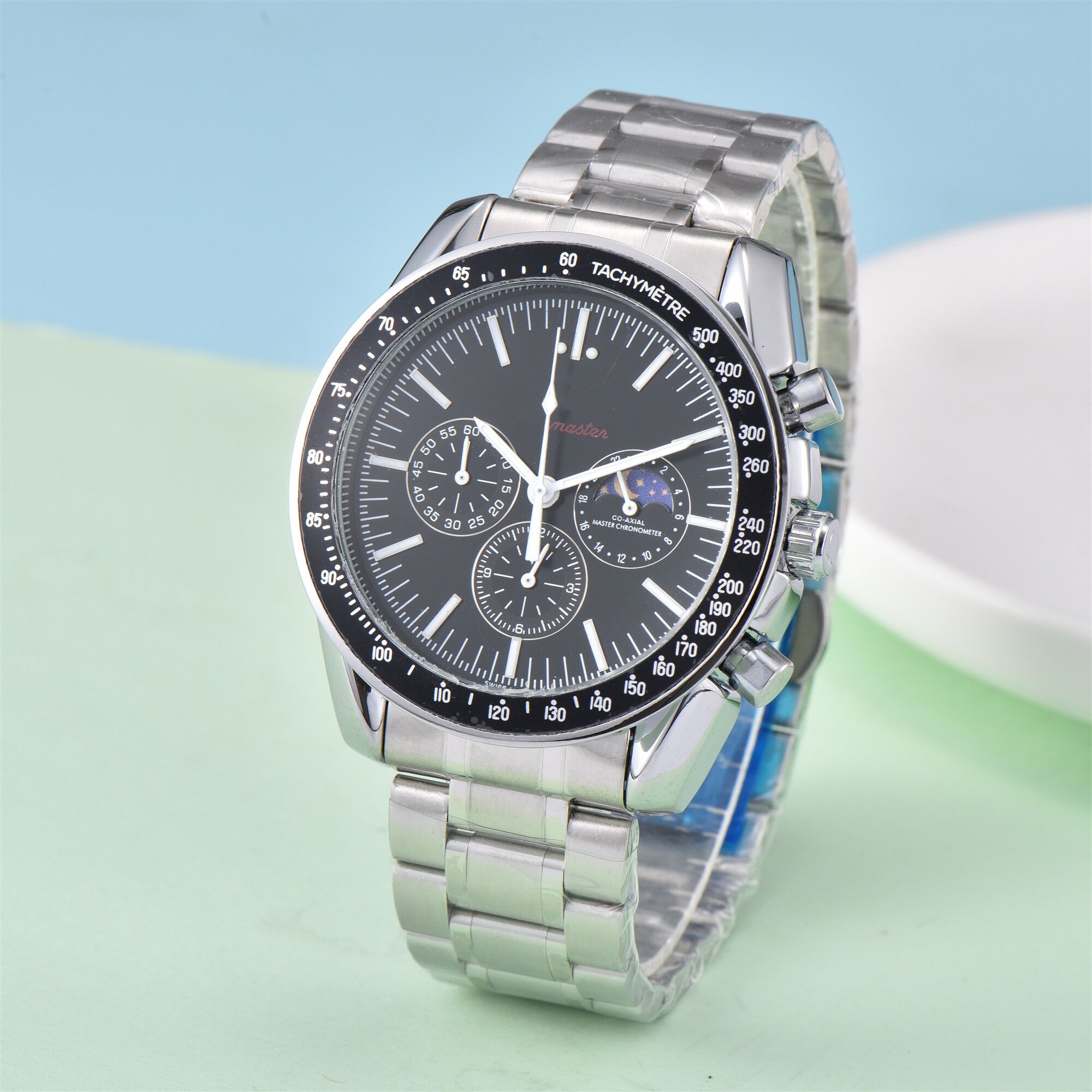 2026 New Master Chronograph Mens Watch Luxury Multi-Function Classic Fashionable Fine Stainless Steel Strap Speed Fully Automatic Quartz Watches Professional om6