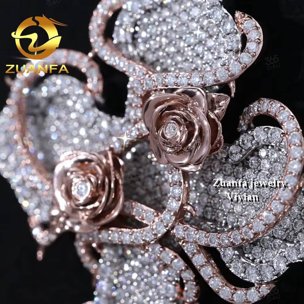 Custom Luxury VVS Moissanite Diamond Pendant 925 Silver Fine Jewelry Fashion Hip Hop Style