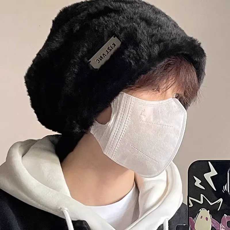 Outdoor Coldproof Thicken Caps Female Gorros Women Plush Beanies Hats Winter Warm Solid Baggy Fleece Wool Skullies HatXJ251101