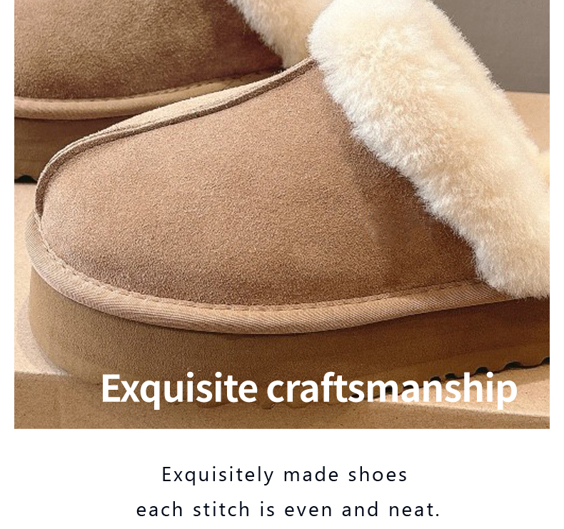 D.Hive Free shipping fur slippers for women, fashionable and versatile all-in-one fur boots, winter new style, one-foot warm cotton slippers, a size s