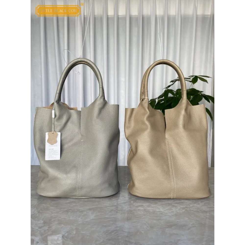 Women's Bags Women Casual Cowhide Genuine Leather Totes Handbag Large Capacity Shopping Functional Composite Shoulder Bag
