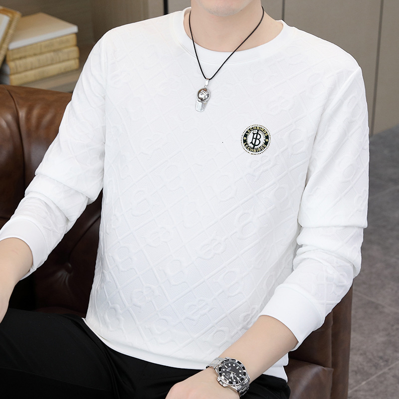 Men's Long Sleeve T-shirt Designer T-shirt For Spring And Autumn Base Layer Casual Autumn Style Loose Fit Round Neck