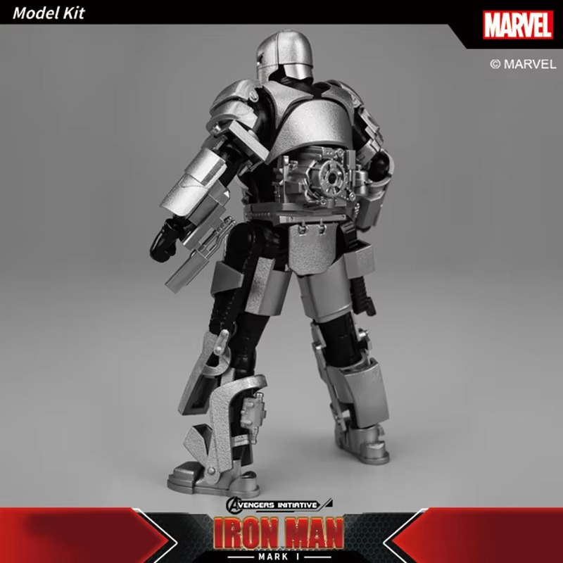 Fondjoy Marvel Avengers Iron Man MK1 1/12 Scale ABS Action Figure, Movable Joints Collectible Model Kit for Boys Adult Collectors, Birthday Gifts