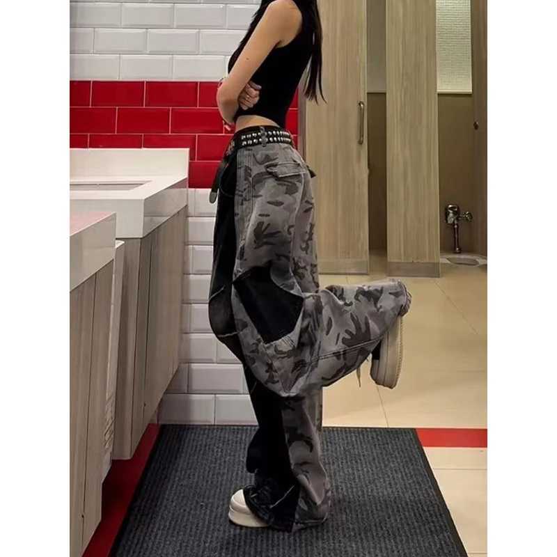 Womens Black Jeans Harajuku Y2k 90s Aesthetic Baggy Denim Trousers Korean Straight Jean Pants 90s Vintage 2000s Trashy Clothes J251031