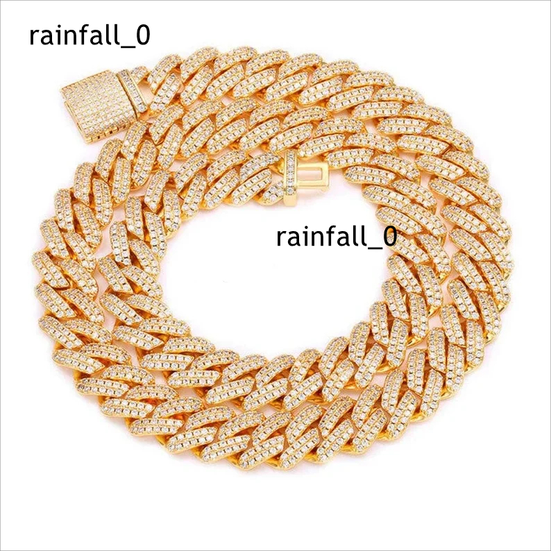 Custom 14k Solid Gold Iced out VVS Moissanite Diamond Cuban Link Chain Hip Hop Miami Cuban Fine Chains Necklaces for Men Women