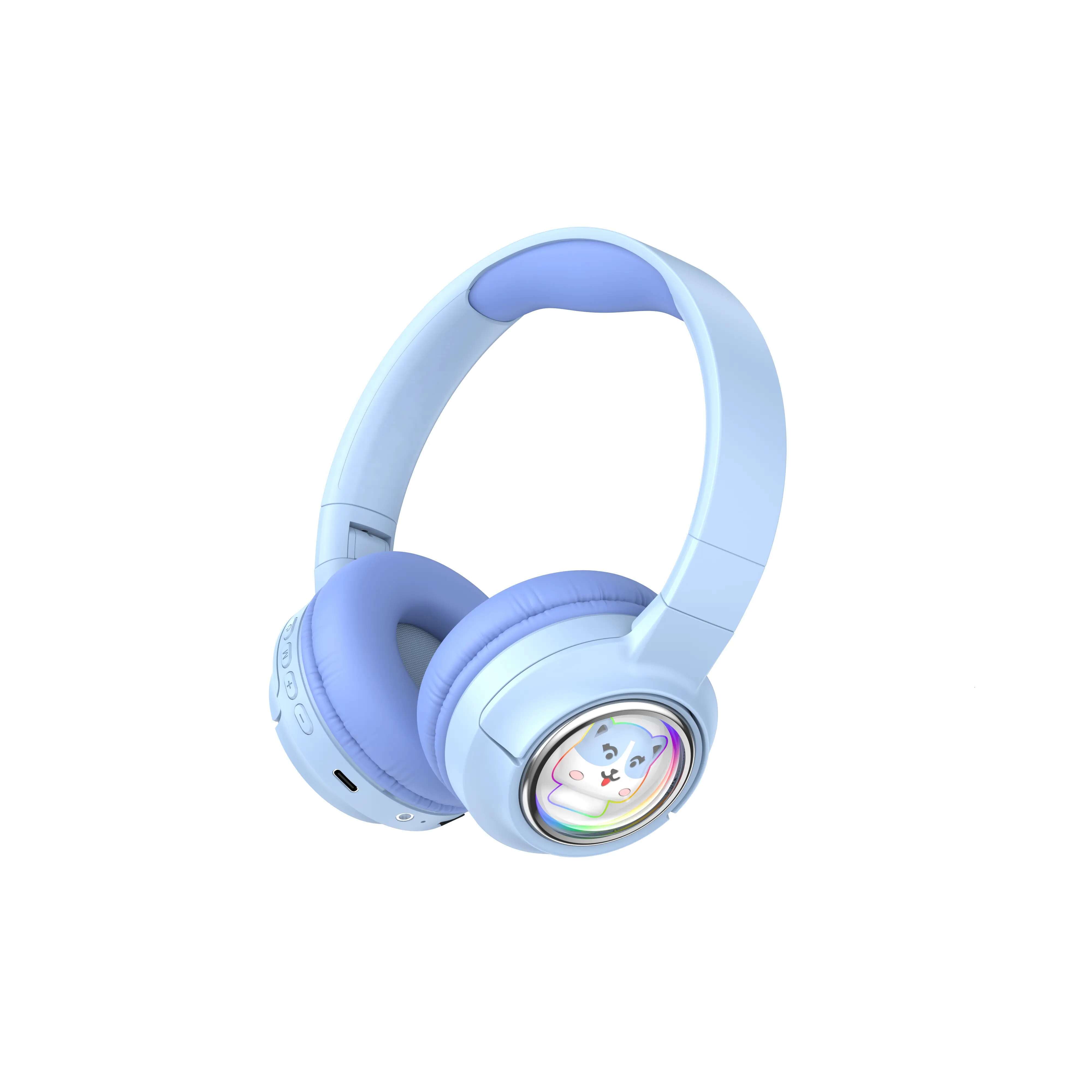 Hot Sale Headwear Headphones Cute Blue tooth Wireless Earphones Music Stereo Headset for Kids Gilds Boys