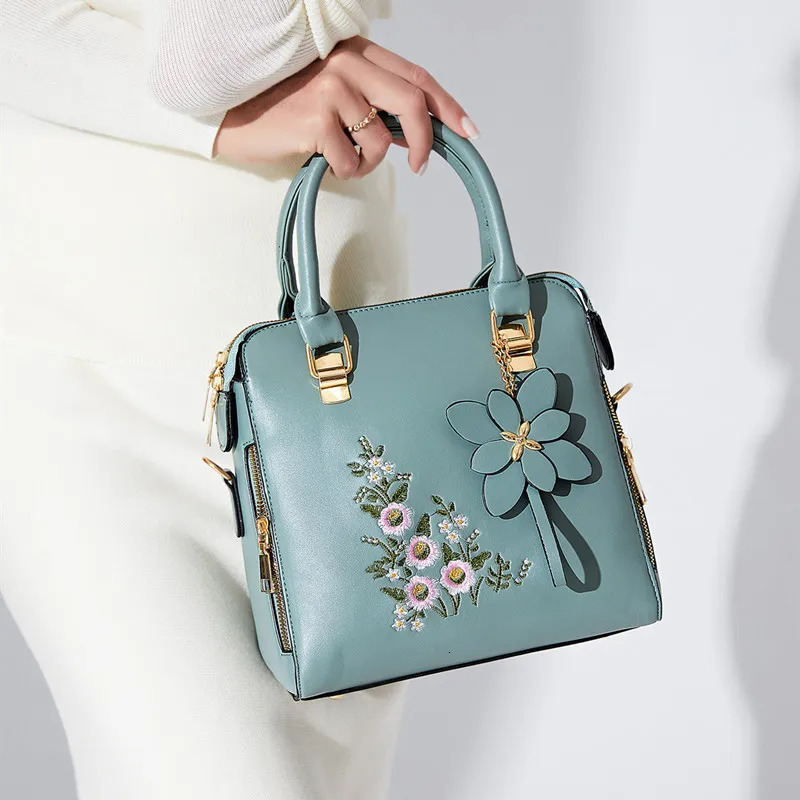 Yogodlns Embroidery Handbag For Women PU Leather Tassel Crossbody Bag er Handle Bag Female Shoudler Bag bolso 250407