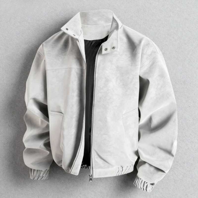 2025 Autumn and Winter New Jacket Mens Stand Up Collar Jacket Loose Comfortable Versatile Handsome Highquality Jacket Men D251101