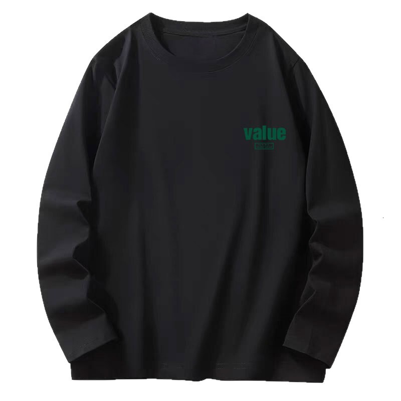 2025 Spring And Autumn Long Sleeve T-shirt For Men Solona Fabric Printed Loose Thin Base Designer T-shirt Layer T-shirt Trendy Undershirt