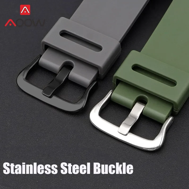 Men's Outdoor Waterproof Rubber Bracelet for G-SHOCK Watches Versatile Fit for DW-5600, DW-6900 & More, 16mm Width