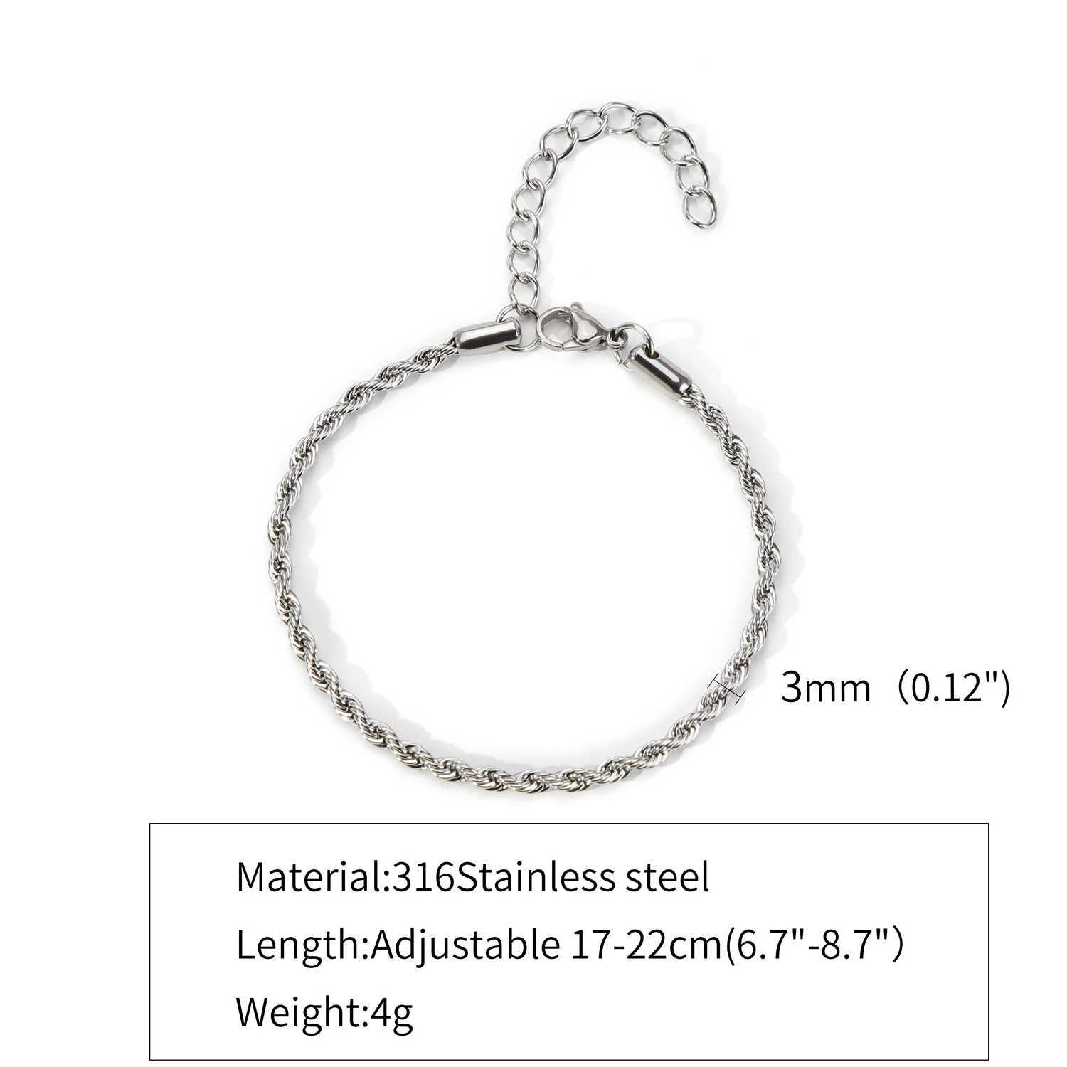 Silver mens stainless steel bracelet hip-hop Cuban chain bracelet fashion accessory Y250329