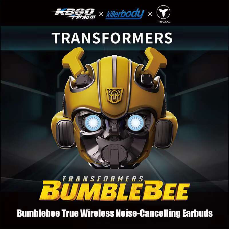 TRANSFORMERS Earbuds H1 High-Quality Genuine Bluetooth Earphone Cool Bumblebee -shaped Headset High Quality Zinc Alloy