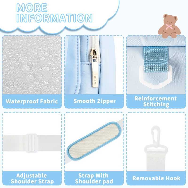 TINYAT Y2K Ita Bag Girl School Backpack Waterproof Transparent Shoulder Bag Womens Crossbody Bag DlY Display Cute Cat EarW251101