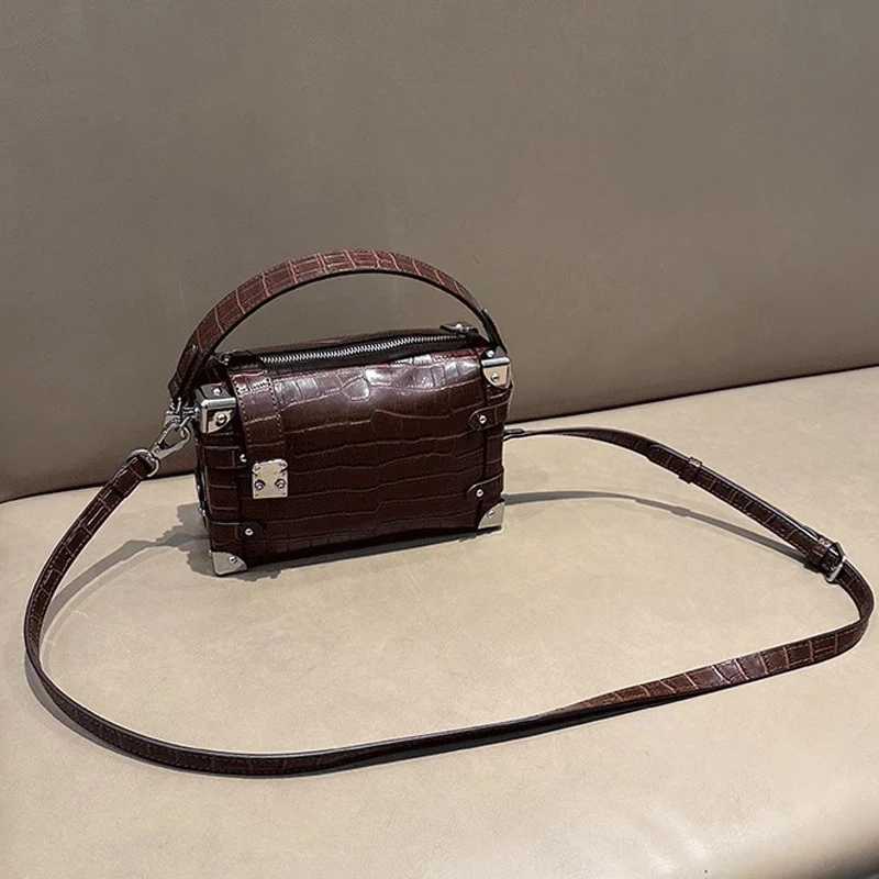 Classic Box Pillow Bags For Women Luxury Designer Handbag Purses 2025 New In PU Lychee Pattern Sequined Lock Top Handle ShoulderW251101