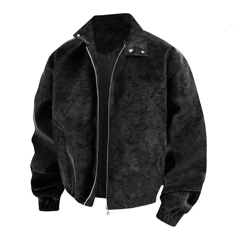 2025 Autumn and Winter New Jacket Mens Stand Up Collar Jacket Loose Comfortable Versatile Handsome Highquality Jacket Men D251101