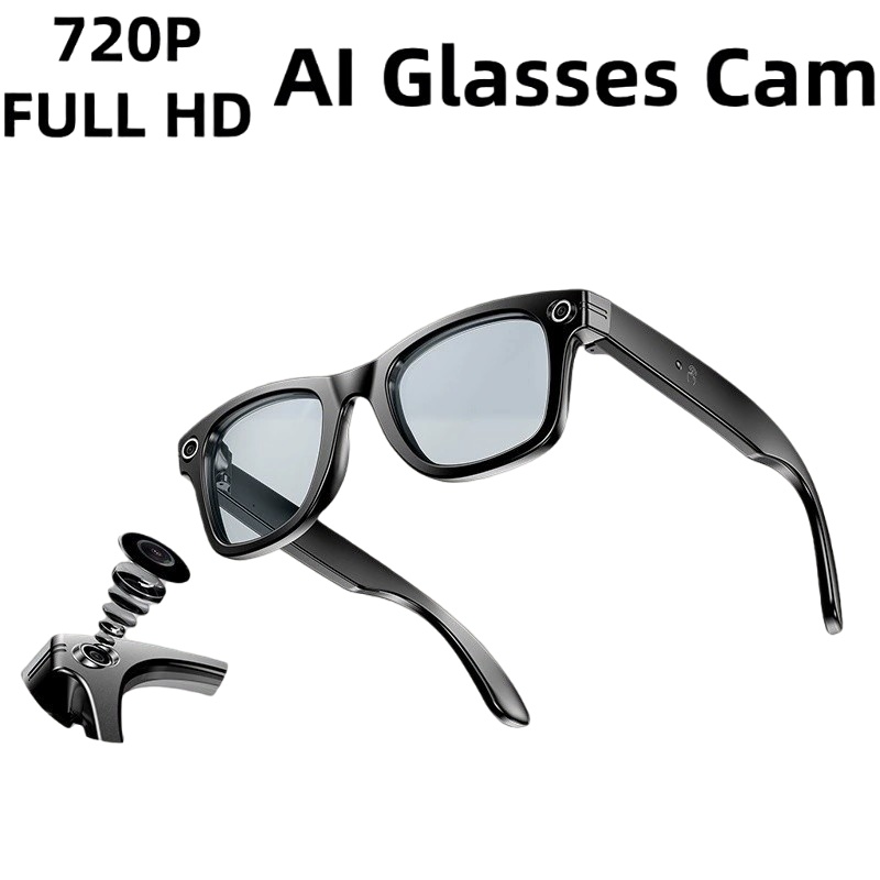 Meta Glasses LIGE Fashion AI Camera Ip65 Waterproof Bluetooth Call Playing Music Smart Glasses Identify Pictures Use Chatgpt hj57