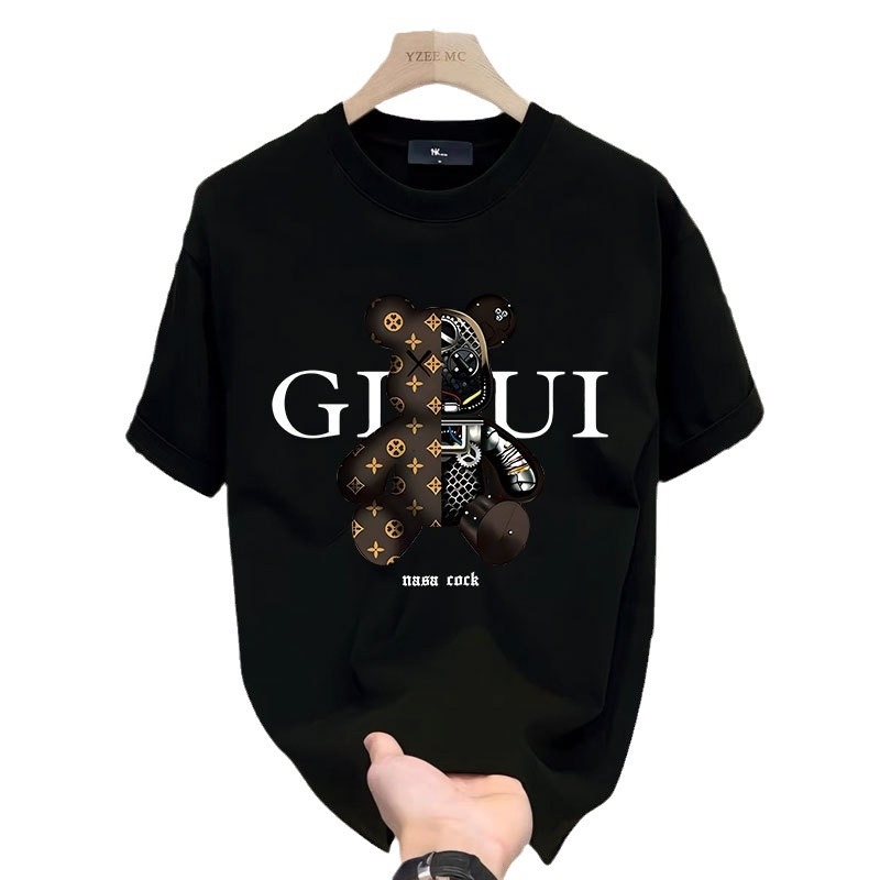 Designer clothing Men's printed T-shirt Short sleeve 2025 new summer casual trend high fashion short sleeve black and white