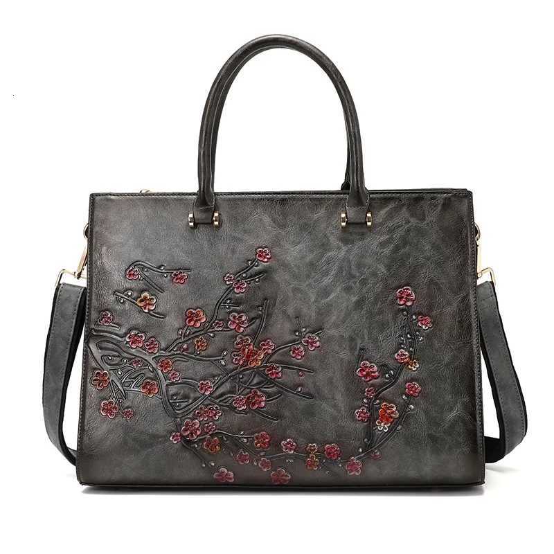 MOTAORA Vintage Embossed Women Shoulder Bag Leather Tophandle Bags Ladies Large Capacity Messenger Bags Floral Female Tote BagW251101