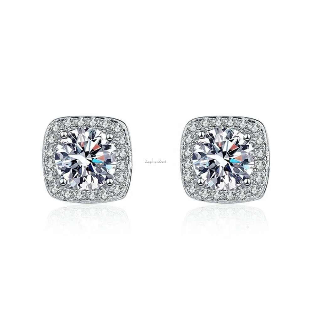 Vvs Moissanite Earring Men Sterg Sier Jewellery