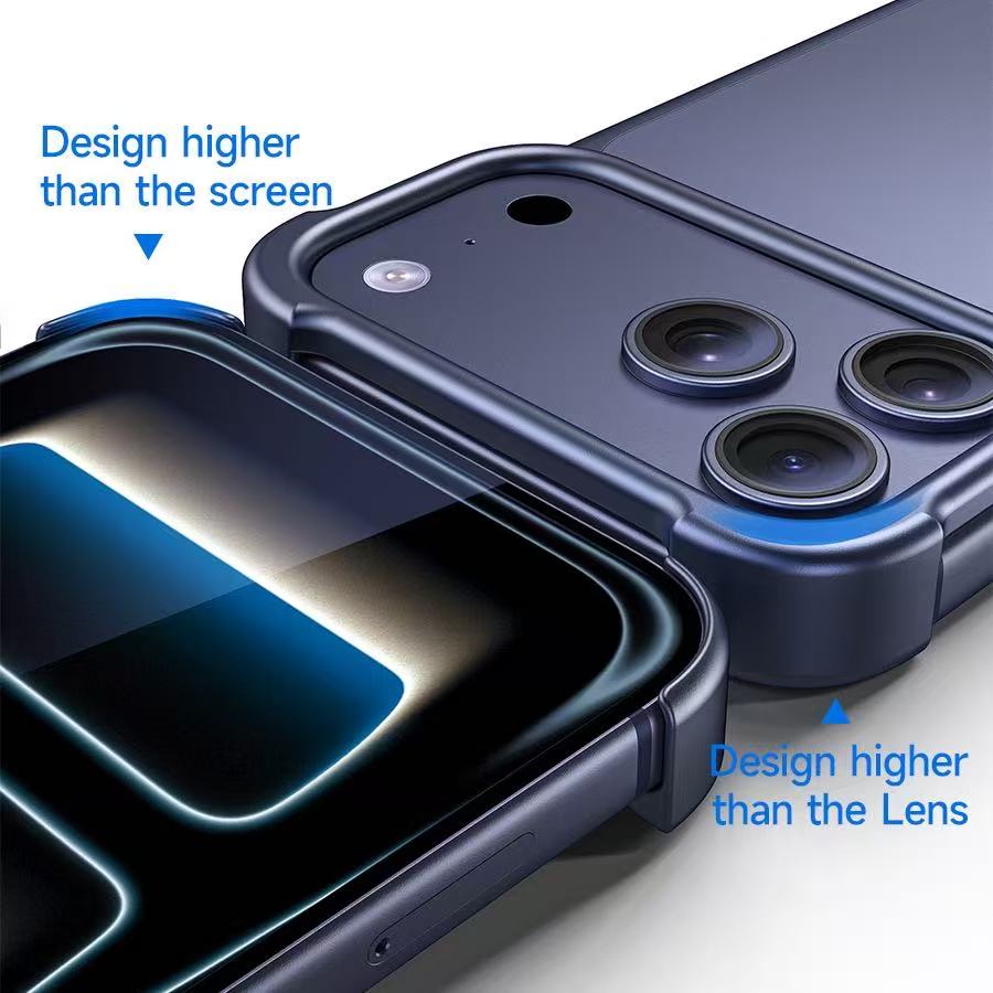 Arc Aluminum Metal Bumper Pulse Case For IPhone13 14 15 16 17 Air Pro Max 16Pro Plus Lightweight Phone Cover