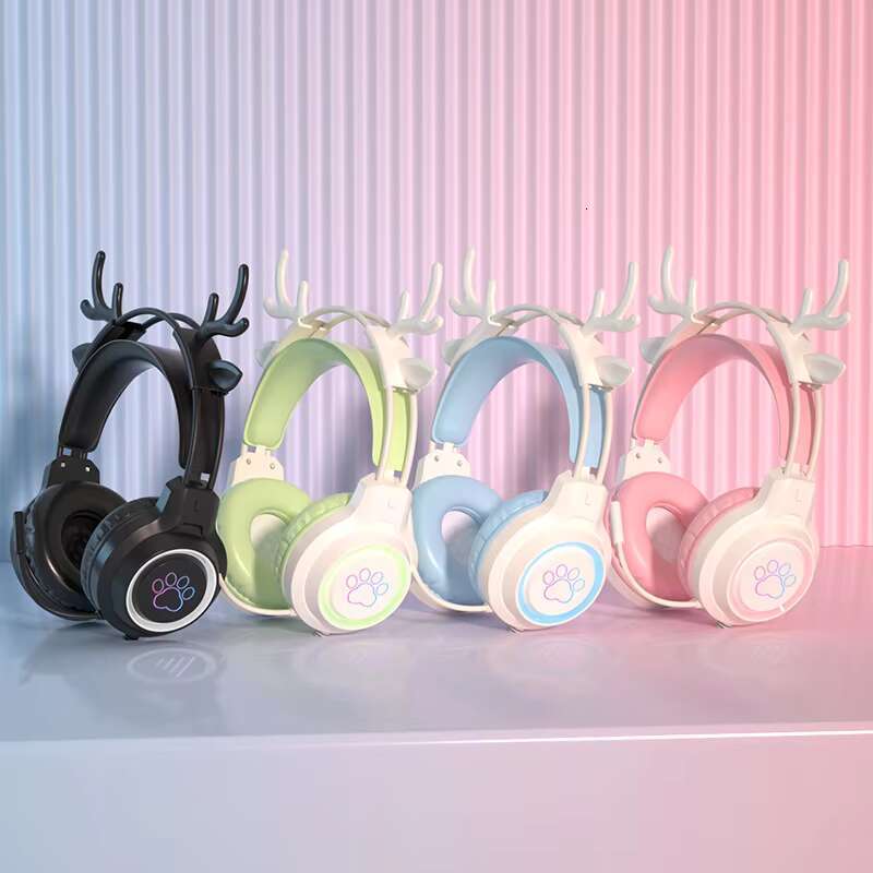 Shuoyin SY-G35 aron Wired 3.5 mm Cat Led Gaming Headset Headphones Over Ear with Microphone Wire for Girls PS4 PS5 Games