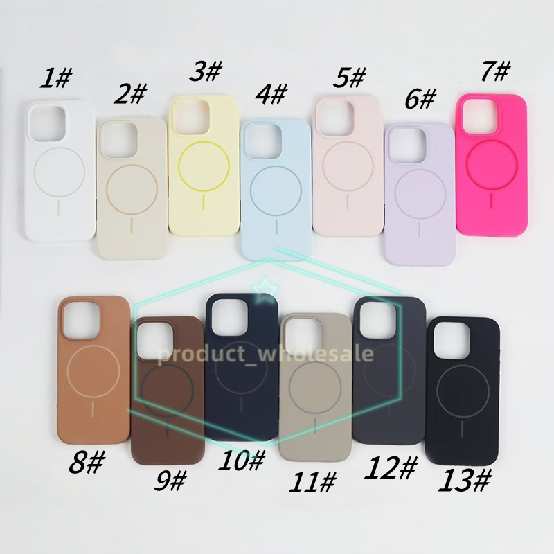 Magsafe Liquid Silicone Cases Strong Magnetic Soft TPU iPhone Case for iPhone 17 16 16e 16promax 15 14 Plus 13 12 11 promax pro max Phone protective cover with Package