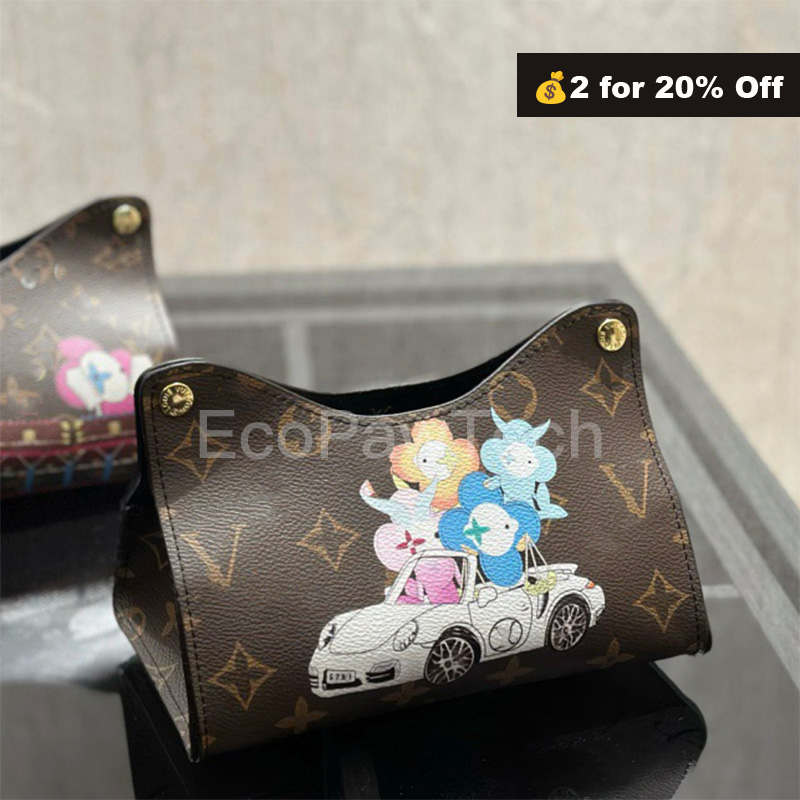 Designer Leather Tissue Box Cover Home Accent Luxury paper towel holders high quality living room bedroom tasteful decor Christmas Valentine's gift YC5642