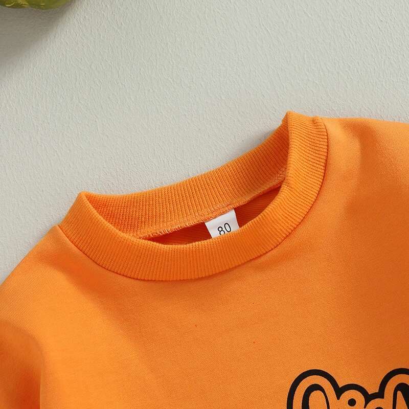 Ddmyshoesvip Children S Hooded Sweatshirt Printed Long Sleeve Pullover With Halloween Theme For Boys And Girls Crew Neck Letter Design