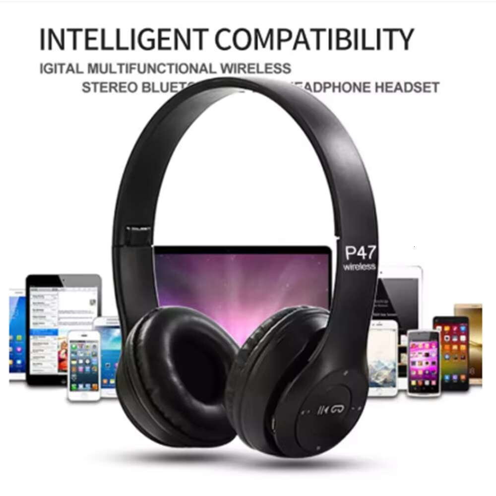 The Cheap Price P47 Headset Sports Earphone with TF Card Hands Free Wireless Headphone With Microphone