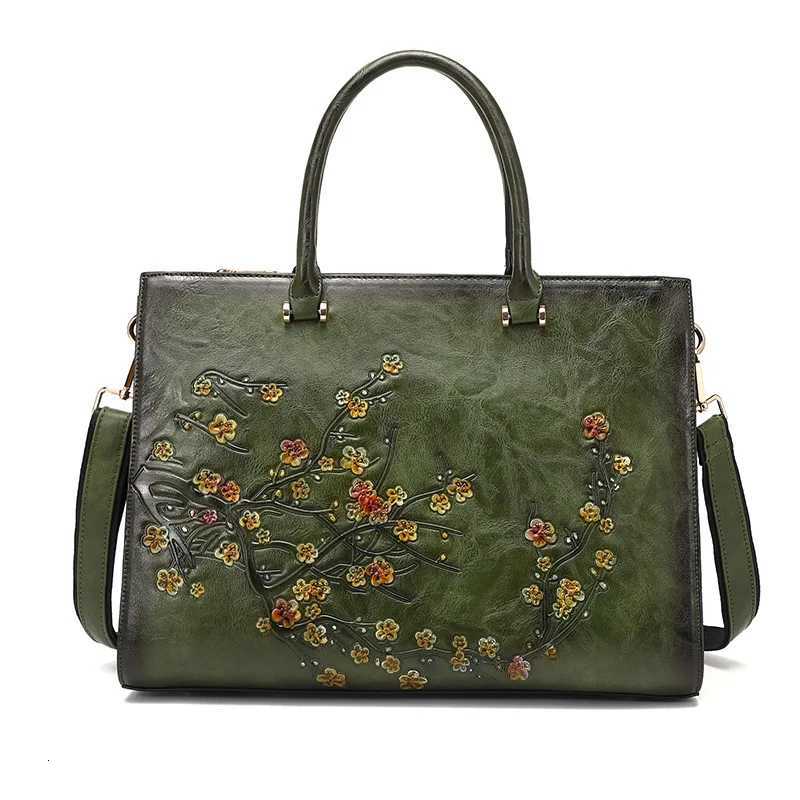 MOTAORA Vintage Embossed Women Shoulder Bag Leather Tophandle Bags Ladies Large Capacity Messenger Bags Floral Female Tote BagW251101