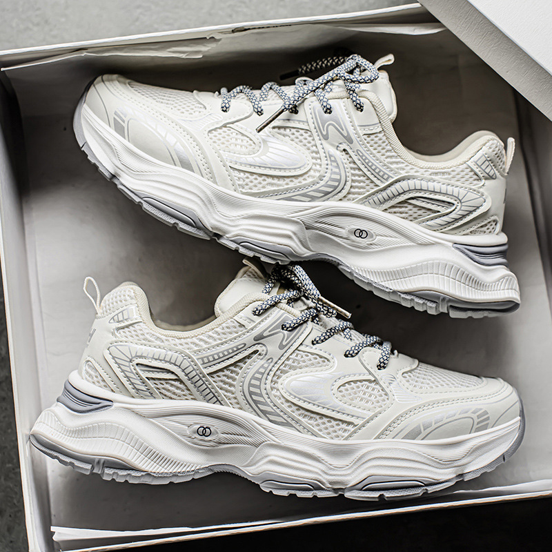 hot item free shipping 2025 summer new women men fashion sneakers black cream-coloured sport shoes running shoes mesh breathable athleisure runners si