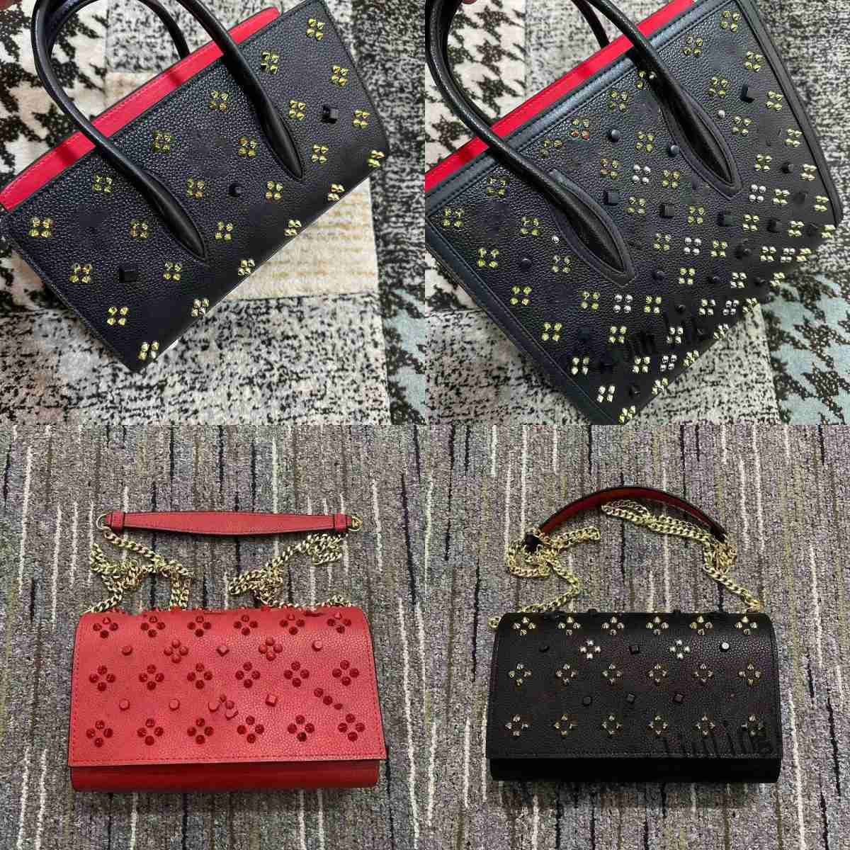 Evening Bags 10a Designer Bag Riveted Paloma Bag Womens Leopard Handbag Shoulder Bag Genuine Leather Fashion Classic Red Crossbody Bag Tote Bag Purse