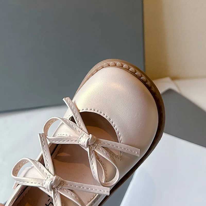 Small PU Leather Shoe Spring Autumn Softsoled Little Girl Princess Shoes Bow Sweet School Student Loafer Flats Shoes Size 2233T251101
